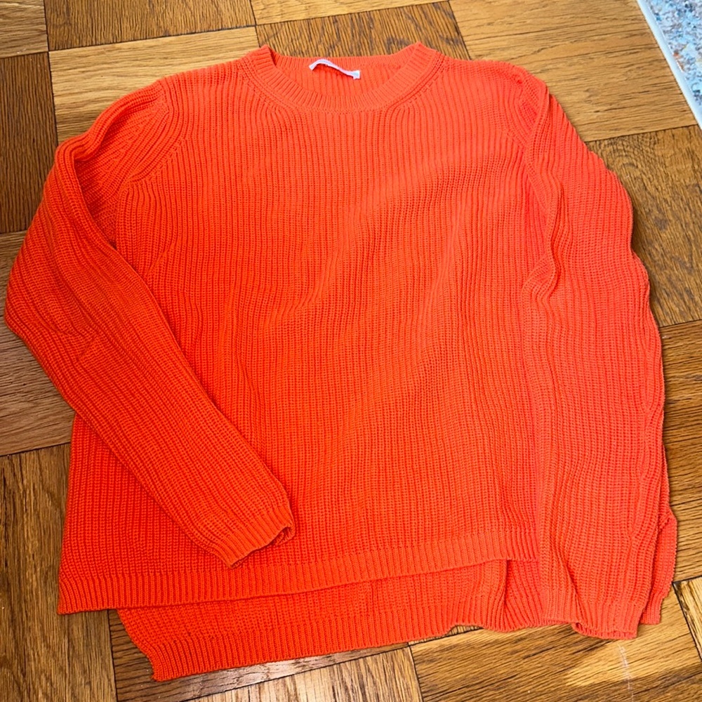 Orange light knit sweater